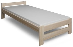 Легло от масив HERA + Матрак-сандвич MORAVIA + решетка  БЕЗПЛАТНО, 80x200, естествен лак