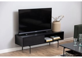Черна маса за телевизор от декор от ясен 140x45 cm Angus – Actona