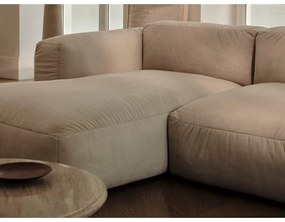 Бежов кадифен модул за диван (среден модул) Martina – Micadoni