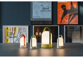 Бяла LED затъмняваща се настолна лампа (височина 15 cm) Uri – Remember