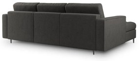 Тъмно сив ъглов разтегателен диван , ляв ъгъл Santo - Milo Casa