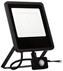 LED Екстериорен прожектор със сензор LED/50W/230V 4000K IP65 черен
