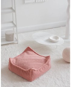 Розов детски пуф от букле Square – Wigiwama