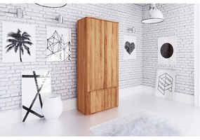 Гардероб от букова дървесина 90x206 cm Vento 2 - The Beds