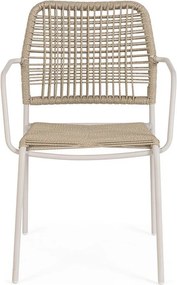 Бежов/в естествен цвят метален градински стол Jable – Bizzotto