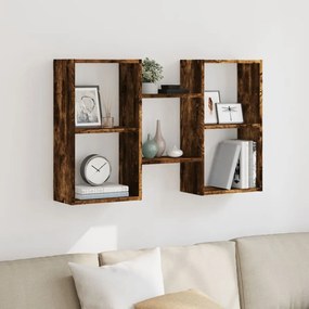 853231 vidaXL Стенен рафт, опушен дъб, 96x18x60 см, инженерно дърво