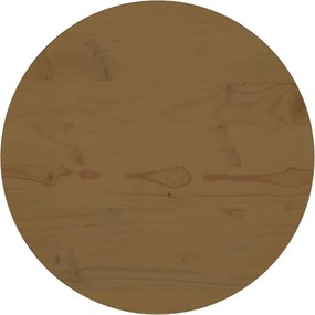 813675 vidaXL Плот за маса, кафяв, Ø60x2,5 см, бор масив