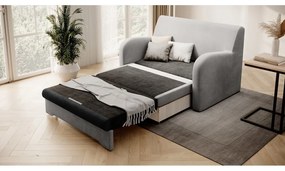 Светлосив/антрацитен кадифен сгъваем диван 130 cm Ario – ELTAP