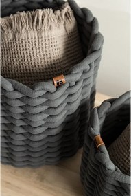 Текстилна кошница ø 25x25 cm Peach Skin Round M – Bigso