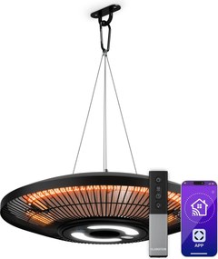 Klarstein LumiHeat инфрачервена отоплителна система за таван | 2000 W | 15 м² | LED осветление | 42 см x 42 см