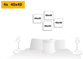 Комплект картини – Роботи с жълта кола