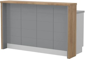 Островна кухненска пейка Hudson-Length: 160 cm.-Gray-Pacific Walnut