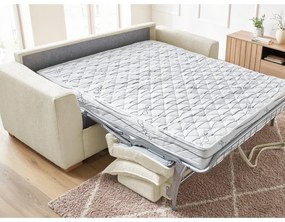 Кремав разтегателен диван от рипсено кадифе 225 cm Augustin – Bobochic Paris