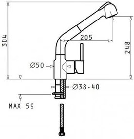 Кухненски кран Pyramis Armonica-Iron Grey