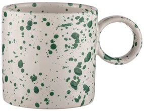 Бяло-зелени чаши в комплект от 2 броя, изработени от керамика 450 ml Carnival - Ladelle