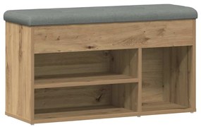 857628 vidaXL Пейка за обувки, дъб артизан, 82x32x45,5 см, инженерно дърво