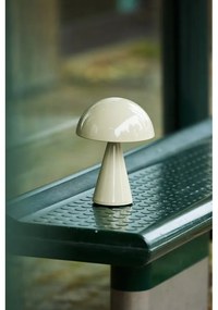 Кремава LED затъмняваща се настолна лампа (височина 20 cm) Mush – Hübsch