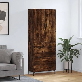 3195848 vidaXL Висок шкаф, опушен дъб, 69,5x34x180 см, инженерно дърво