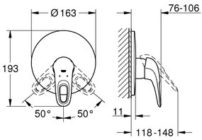 Exterior parts of Душ faucet Grohe Eurostyle New Cosmopolitan