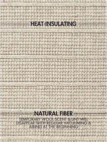 Кремав ръчно изработен вълнен килим 120x170 cm Camden Parker – Ted Baker