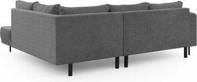 Тъмносив шенилов ъглов диван (десен ъгъл/L форма) Mauris – Ropez