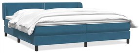 3317461 vidaXL Box Spring легло с матраци Тъмно синьо 200x210 cm кадифе