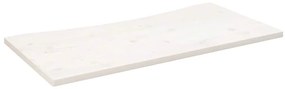 824441 vidaXL Плот за бюро, бял, 100x60x2,5 см, борово дърво масив
