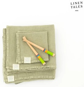 Светлозелена ленена бебешка кърпа 45x90 cm - Linen Tales