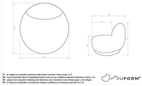 Сиво-кафяво кресло Ovo – Miuform