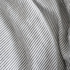 Черно-бял ленен чаршаф за двойно легло 200x220 cm - Linen Tales