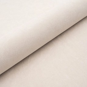 Кремаво тапицирано двойно легло с място за съхранение с включена подматрачна рамка 140x200 cm Mija – Maison de Rêve