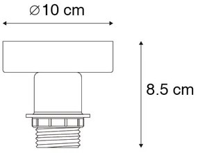 Модерна таванна лампа стомана без абажур - Combi