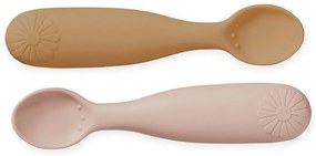 Бебешки лъжички от силикон в цвят сьомга/светложълто в комплект от 2 бр. Coral Mix – Cam Cam Copenhagen