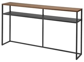 Конзолна маса от декор от ясен в черен и тъмнокафяв цвят 20,5x126 cm Tower – YAMAZAKI