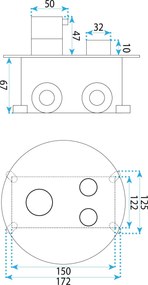 Душ система за вграждане Rea Lungo Diamond Gold+ BOX