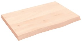 3156282 vidaXL Плот за маса, 60x40x(2-4) см, необработен масивен дъб