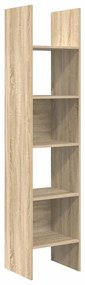 803401 vidaXL Библиотека, дъб сонома, 40x35x180 см, инженерно дърво