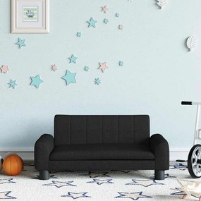3196273 vidaXL Детски диван, черно, 90x53x30 см, текстил
