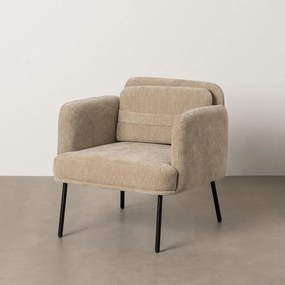 Бежово шенилово кресло Bind – Ixia