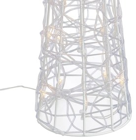 Коледна елха прозрачна 60 см вкл. LED IP44 - Coni