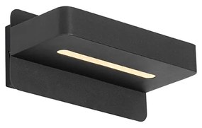 Модерен стенен аплик черен с LED с USB и превключвател - Ted