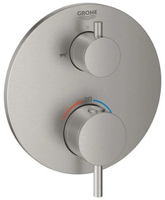 Термостатен смесител за вана, 24138DC3, с 2 изхода и вграден превключвател