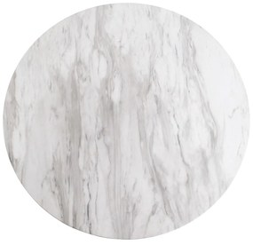 Кръгла масичка за кафе в бяло и златно с мраморен плот 70x70 cm Bolzano - House Nordic