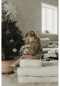 Детски сгъваем фотьойл с табуретка Dark Grey Mini Cube - Karup Design