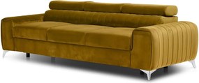Кадифен разтегателен диван в цвят горчица 261 cm Laurence – ELTAP