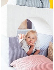 Синьо велурено игрище от пяна 75x49x37 cm Rainbow Montessori – Wigiwama