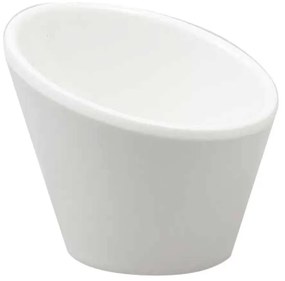 Horecano - Меламинова купа скосена бяла VELOCITY ф11см 11x11х10см(207305IV)