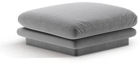 Светлосива кадифена табуретка Torino – Micadoni