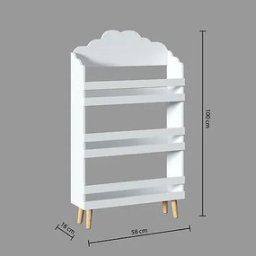 Детска библиотека atmosphera Cloud, MDF - Сив