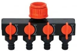 Разклонител за бърза връзка 1/2"м- (3/4"-1")ж 4-посочен със stop
